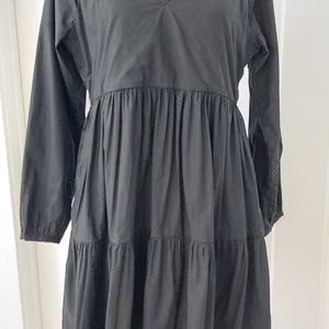 J. Crew Black Long Sleeve Dress